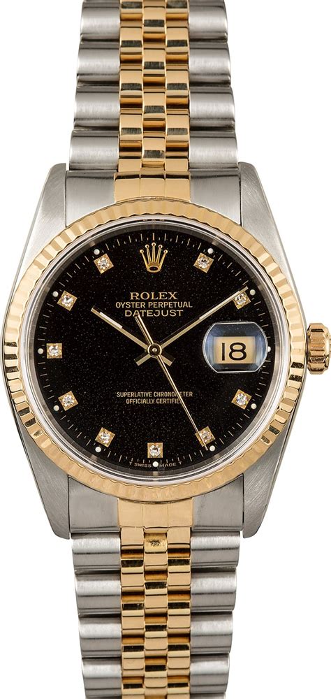 2001 rolex datejust for sale|Rolex Datejust 16233 / Black Dial Two.